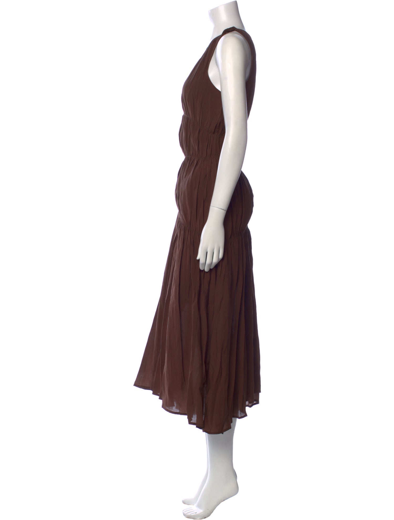Oak + Fort Scoop Neck Long Dress