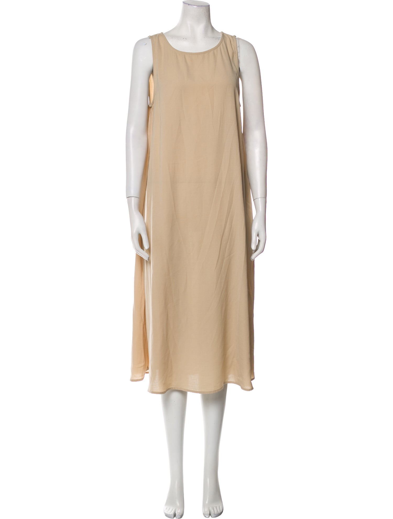 Oak + Fort Scoop Neck Midi Length Dress