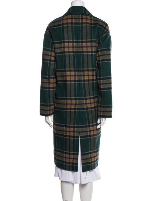 Oak + Fort Wool Plaid Print Trench Coat