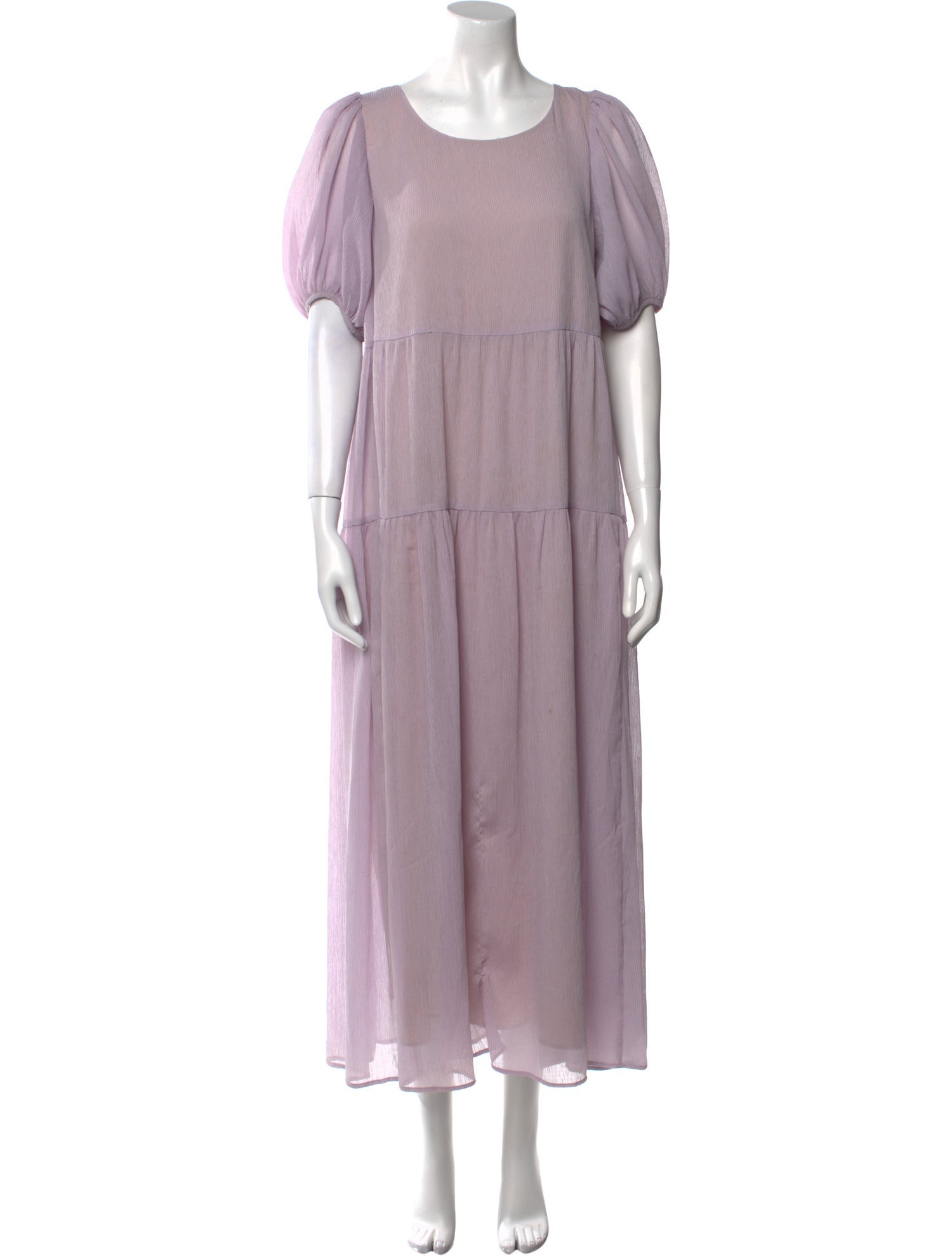 Oak + Fort Scoop Neck Long Dress