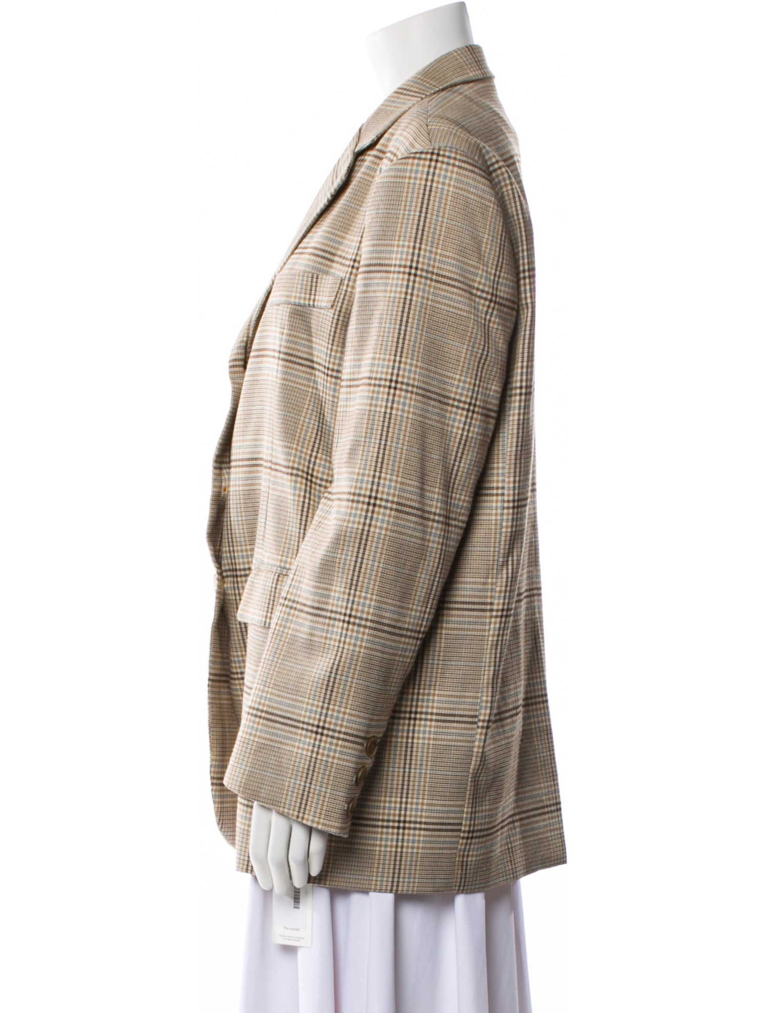 Oak + Fort Plaid Print Blazer