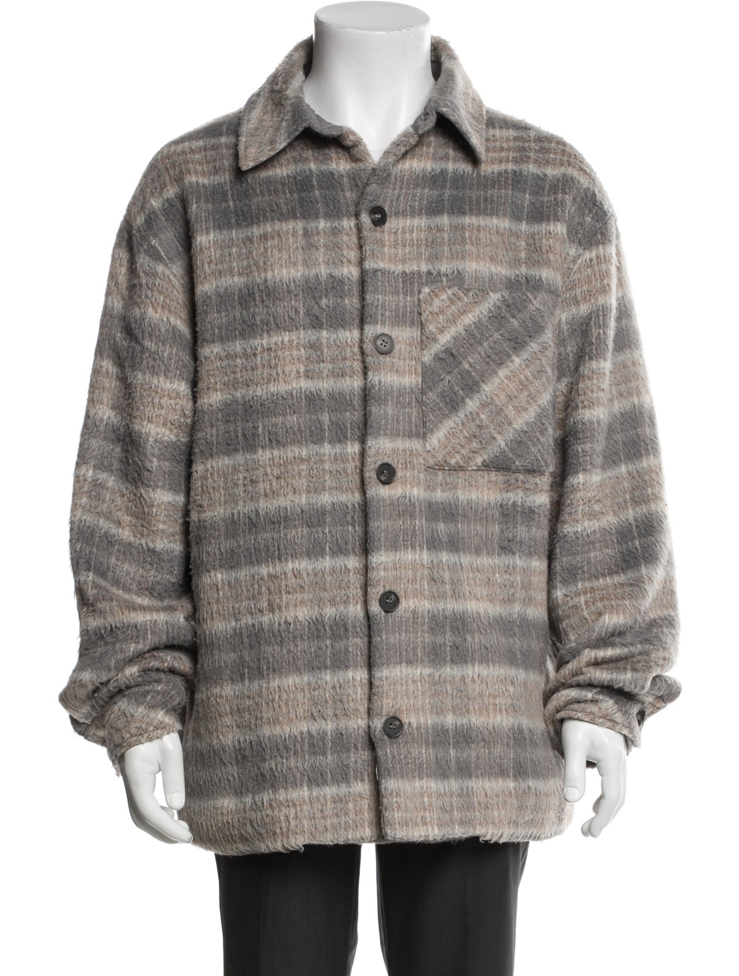 Oak + Fort Plaid Print Coat