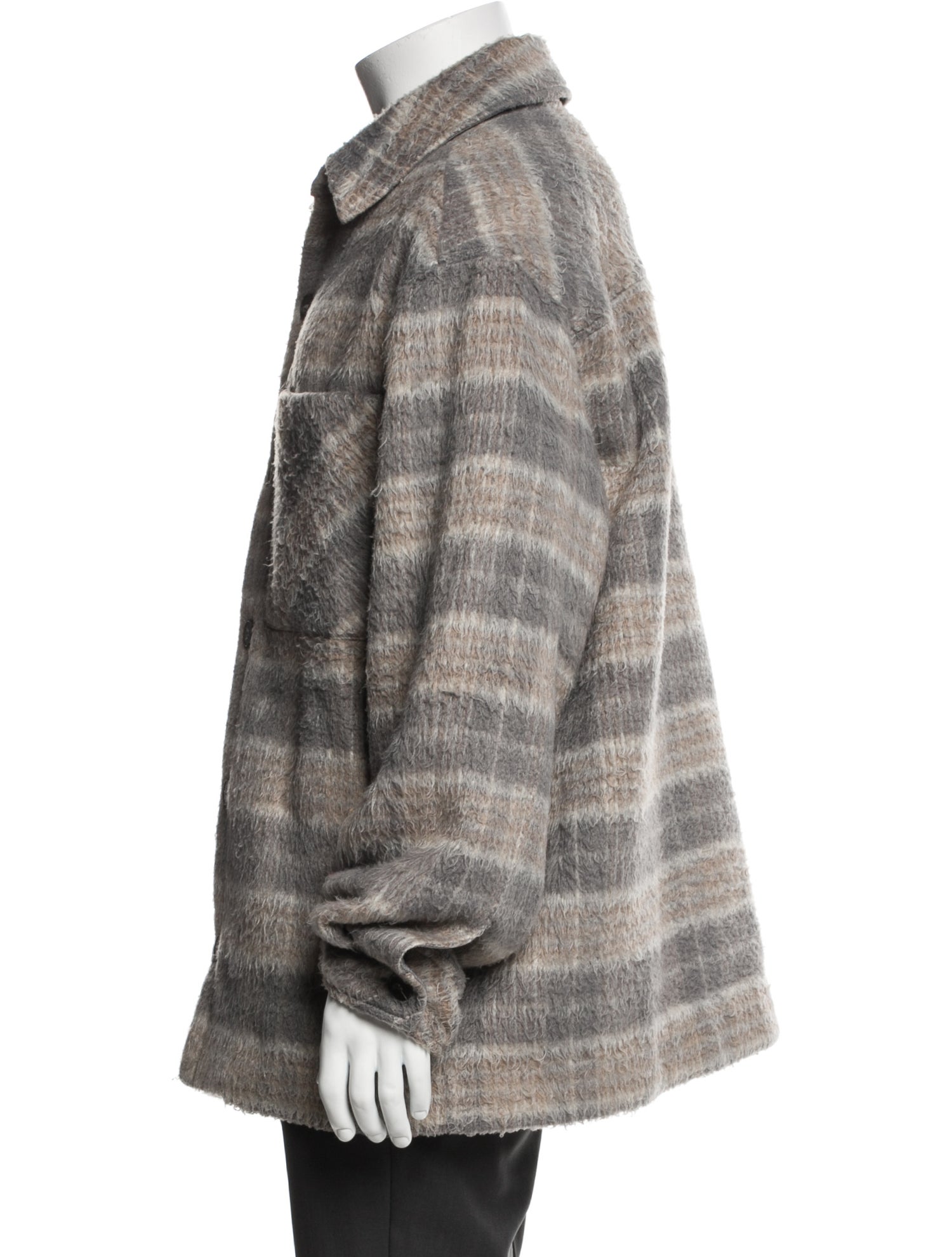 Oak + Fort Plaid Print Coat