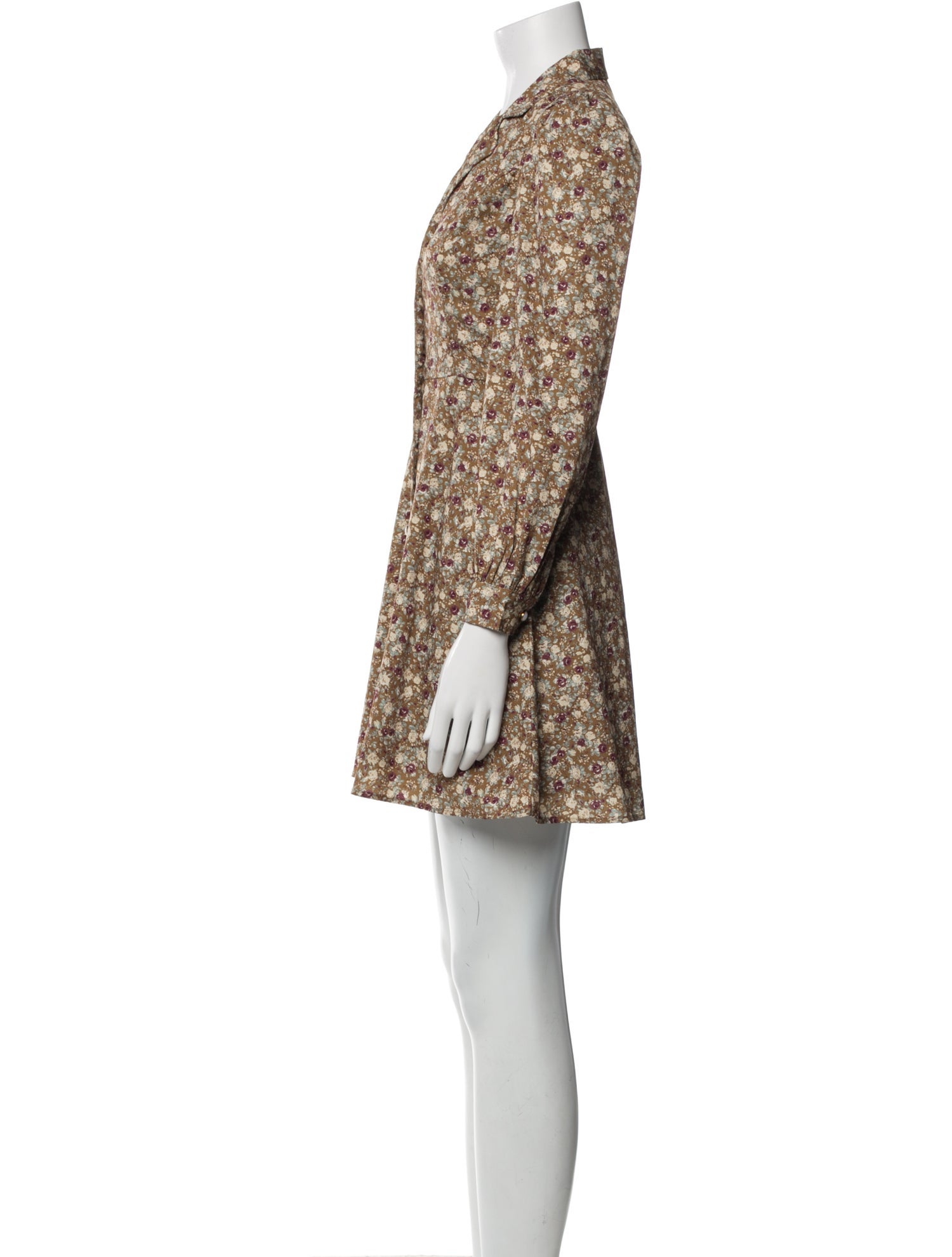 Oak + Fort Floral Print Mini Dress