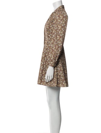 Oak + Fort Floral Print Mini Dress
