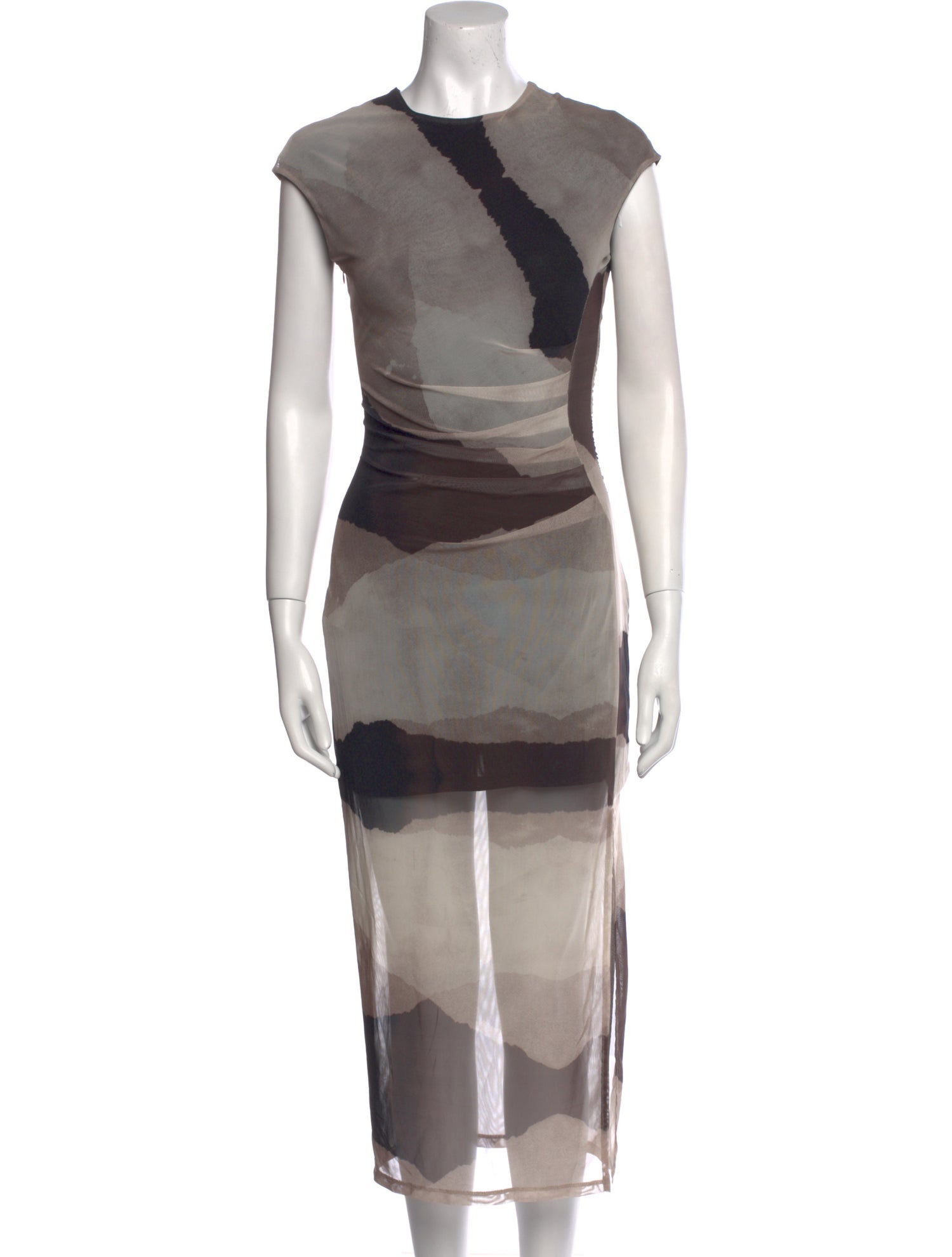 Oak + Fort Tie-Dye Print Long Dress