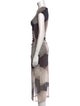 Oak + Fort Tie-Dye Print Long Dress