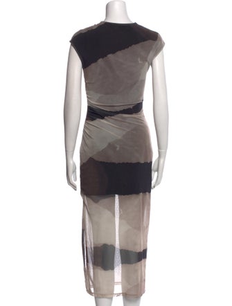 Oak + Fort Tie-Dye Print Long Dress