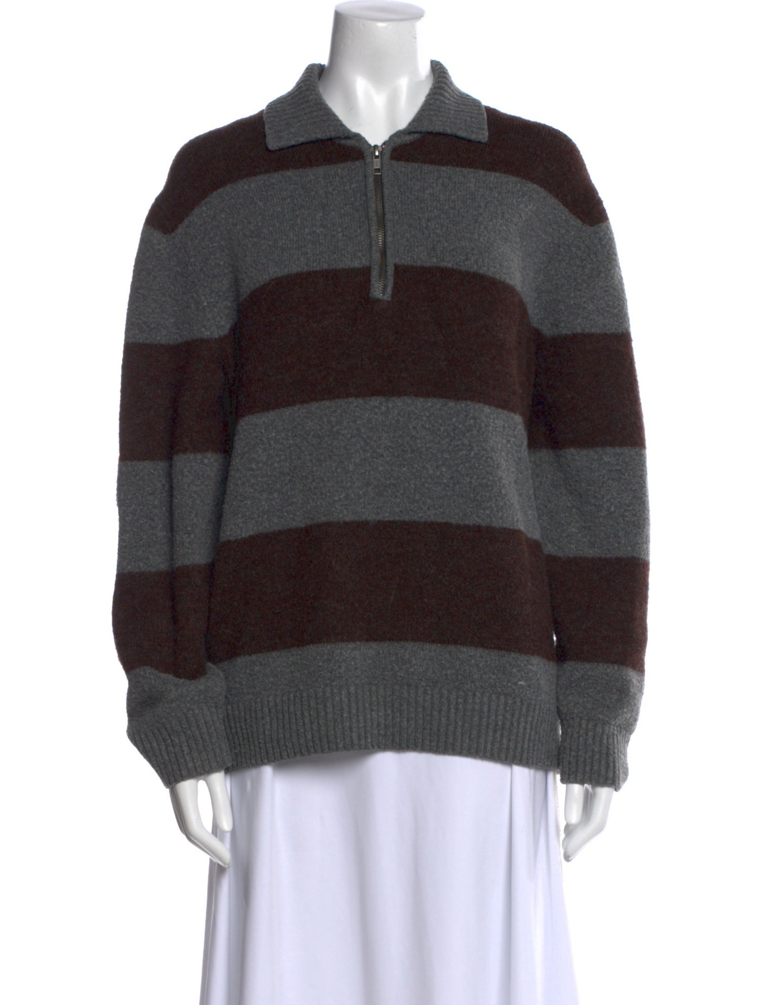 Oak + Fort Striped Crew Neck Sweater