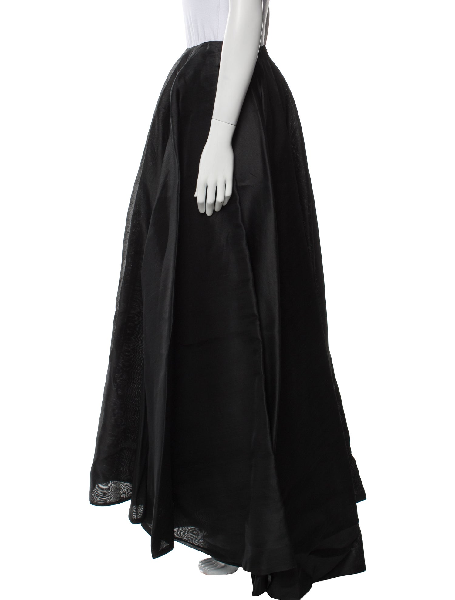 Olivier Theyskens Pleated Accents Long Skirt