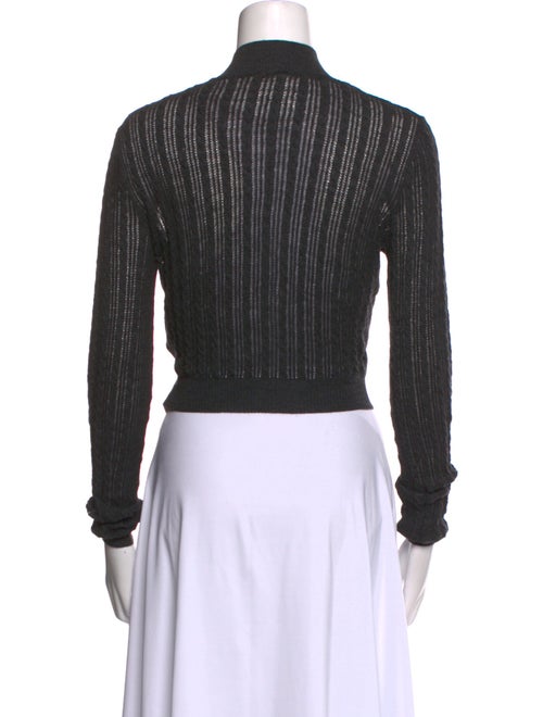 Olivier Theyskens Merino Wool Mock Neck Crop Top