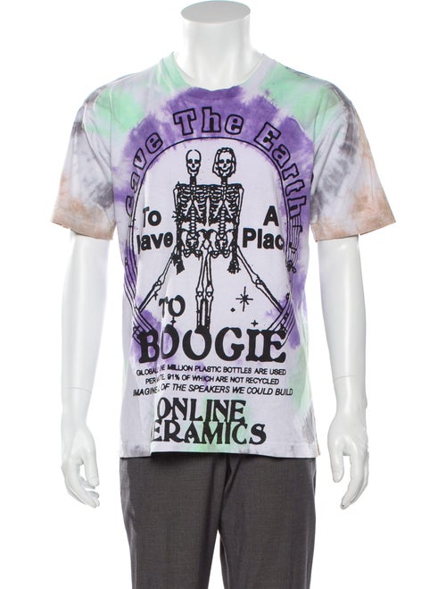 Online Ceramics Tie-Dye Print Crew Neck T-Shirt Pu
