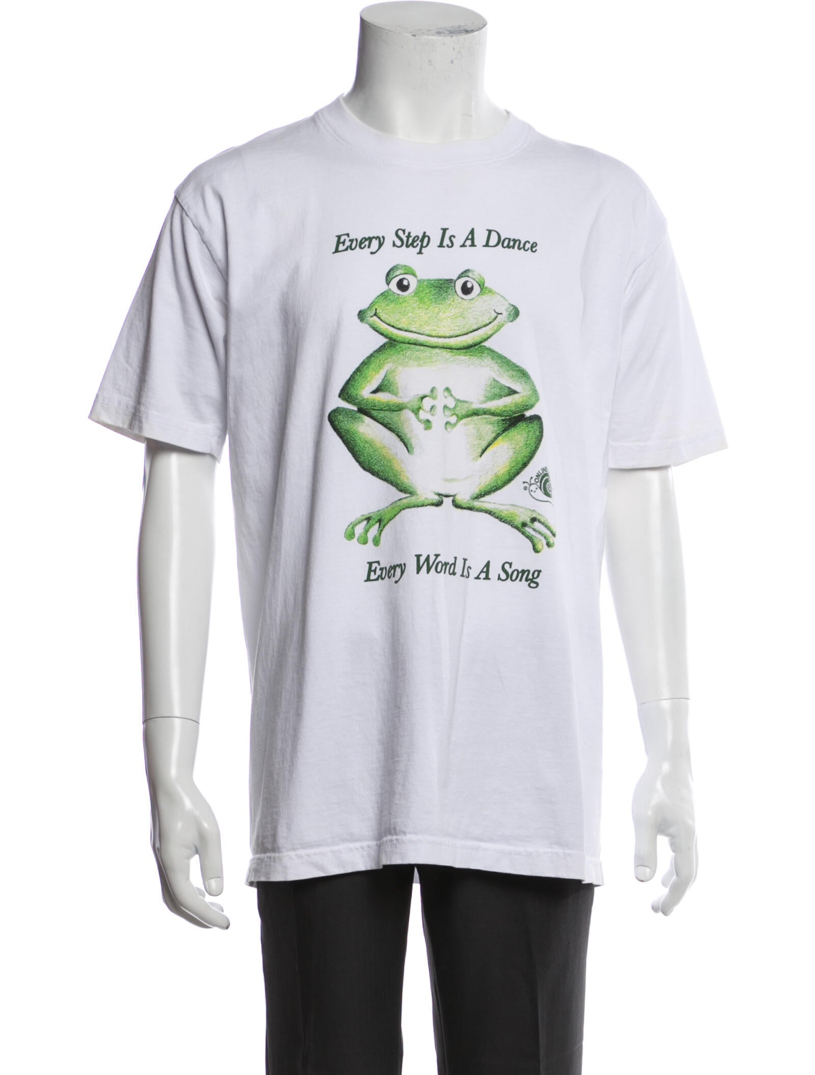 Online Ceramics Graphic Print Crew Neck T-Shirt - White T-Shirts