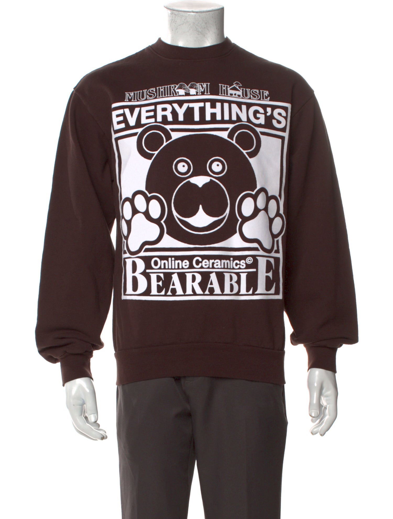 Online Ceramics Graphic Print Crew Neck Sweatshirt