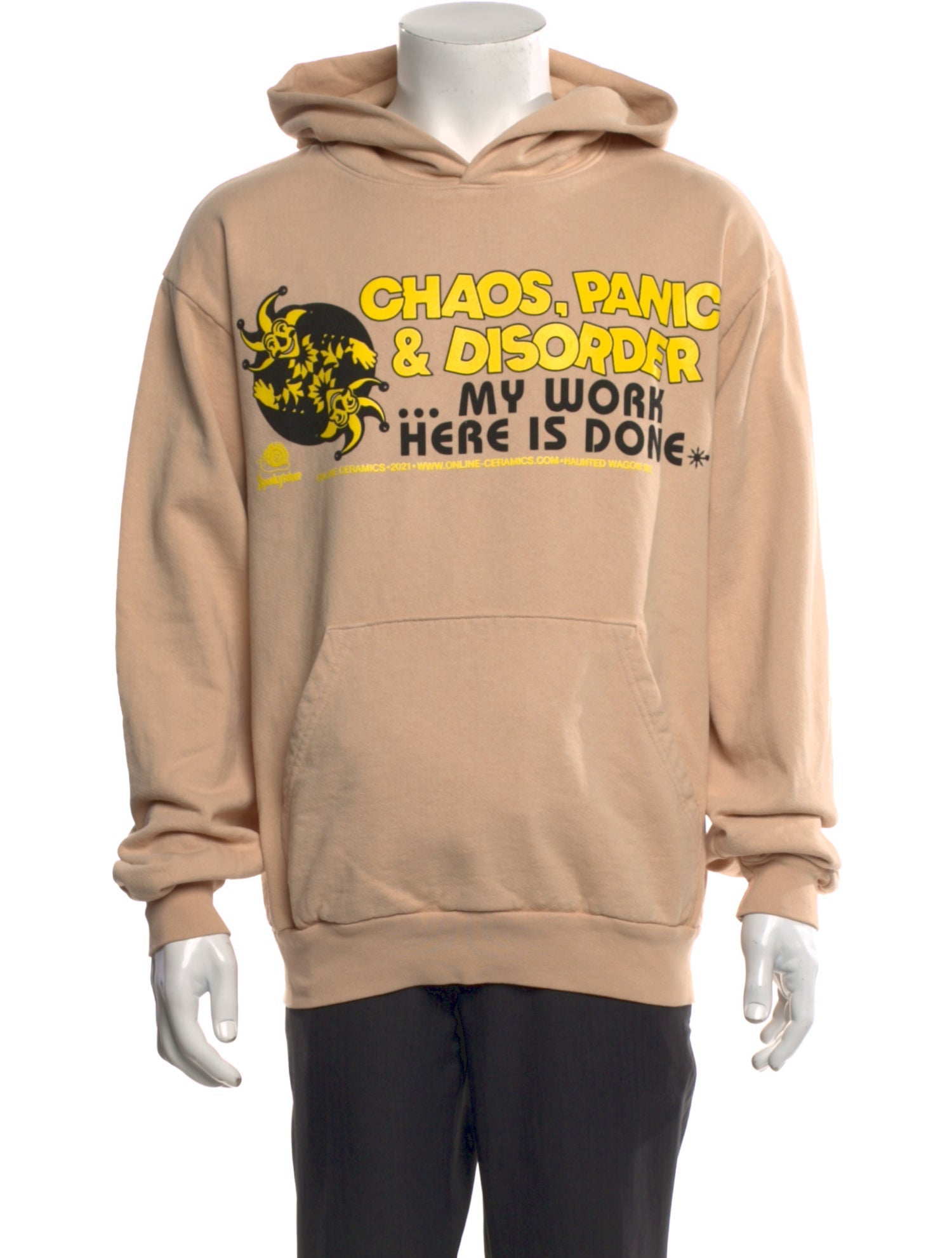 Online Ceramics Graphic Print Crew Neck Hoodie