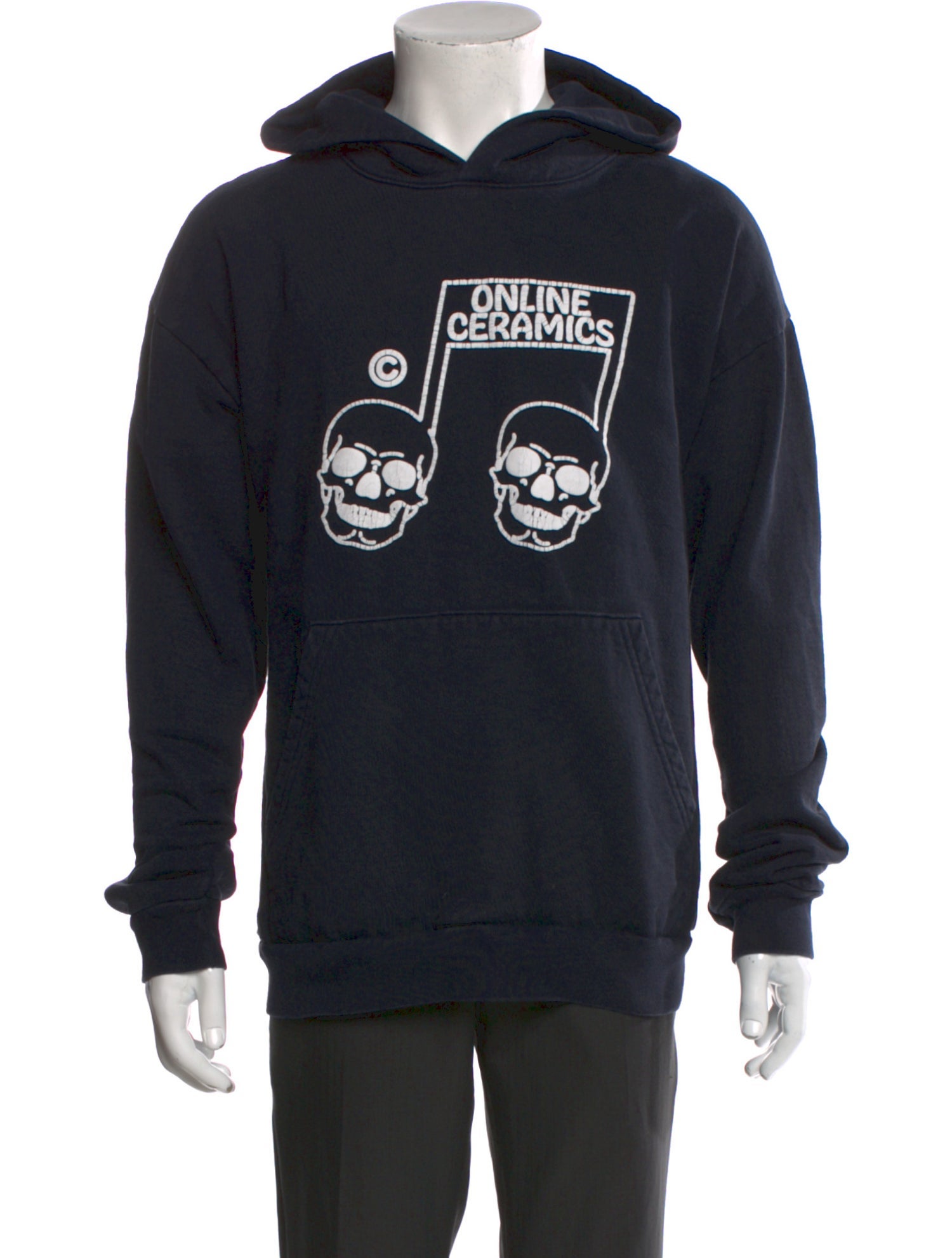 Online Ceramics Graphic Print Crew Neck Hoodie