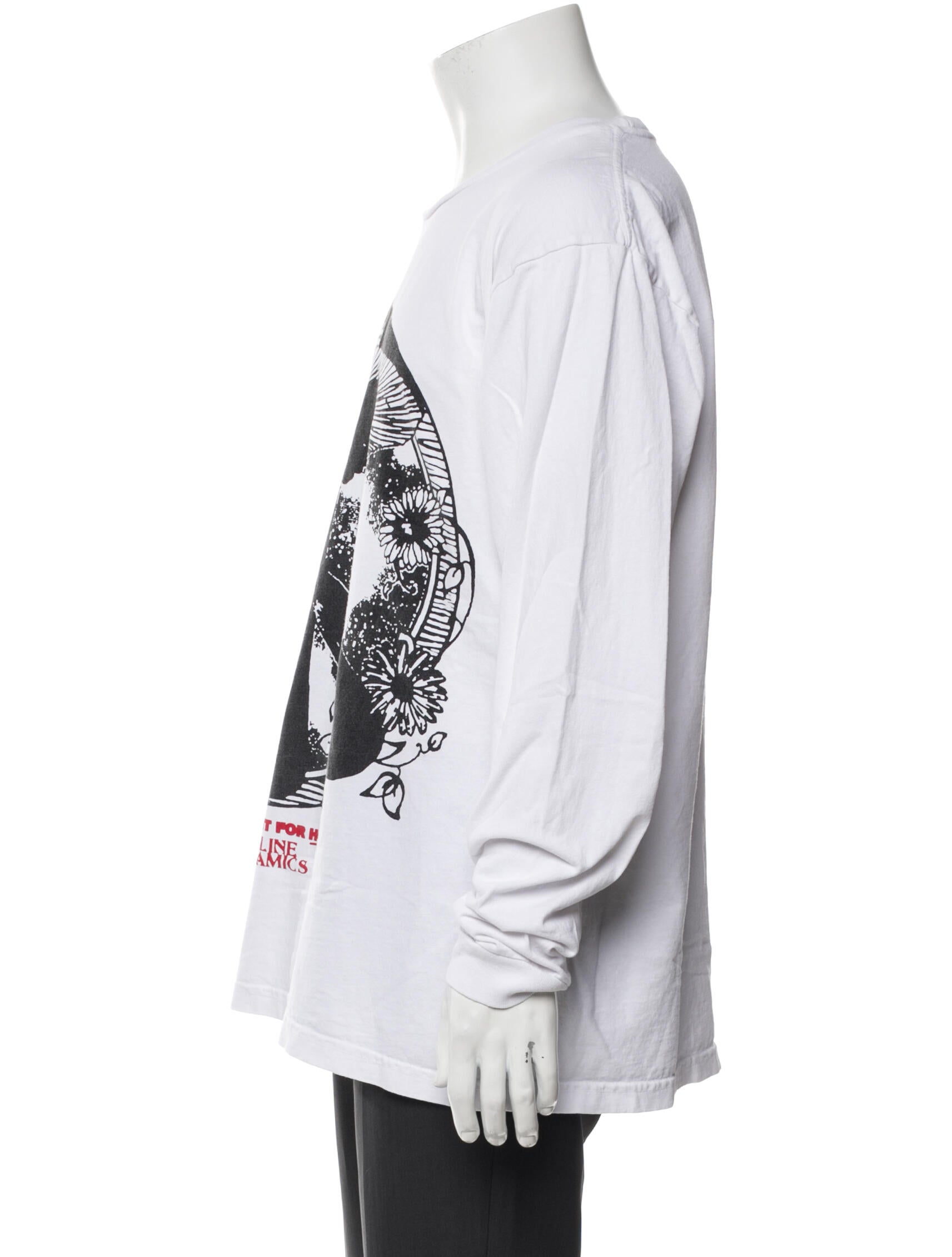Online Ceramics Graphic Print Crew Neck Henley
