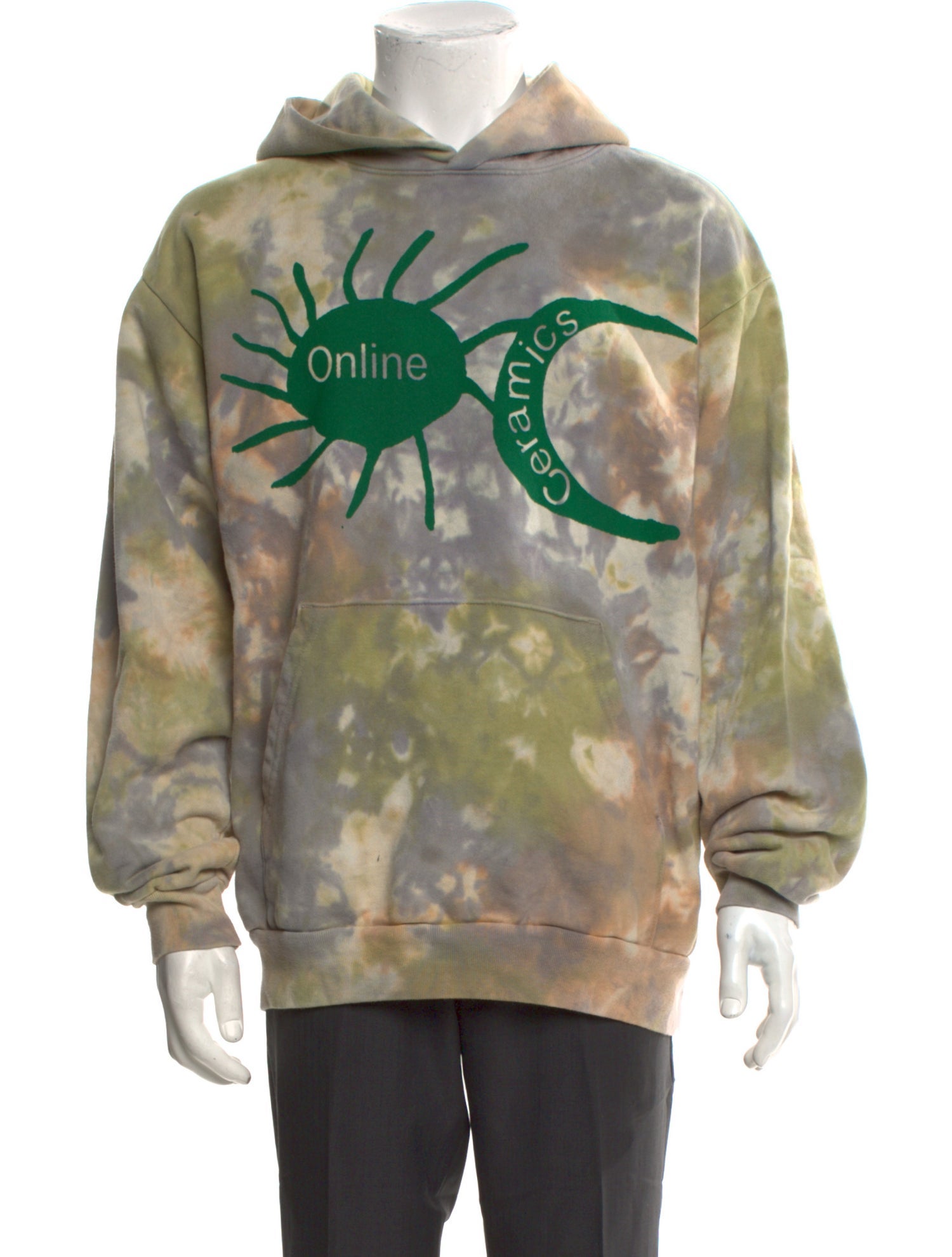 Online Ceramics Tie-Dye Print Crew Neck Hoodie