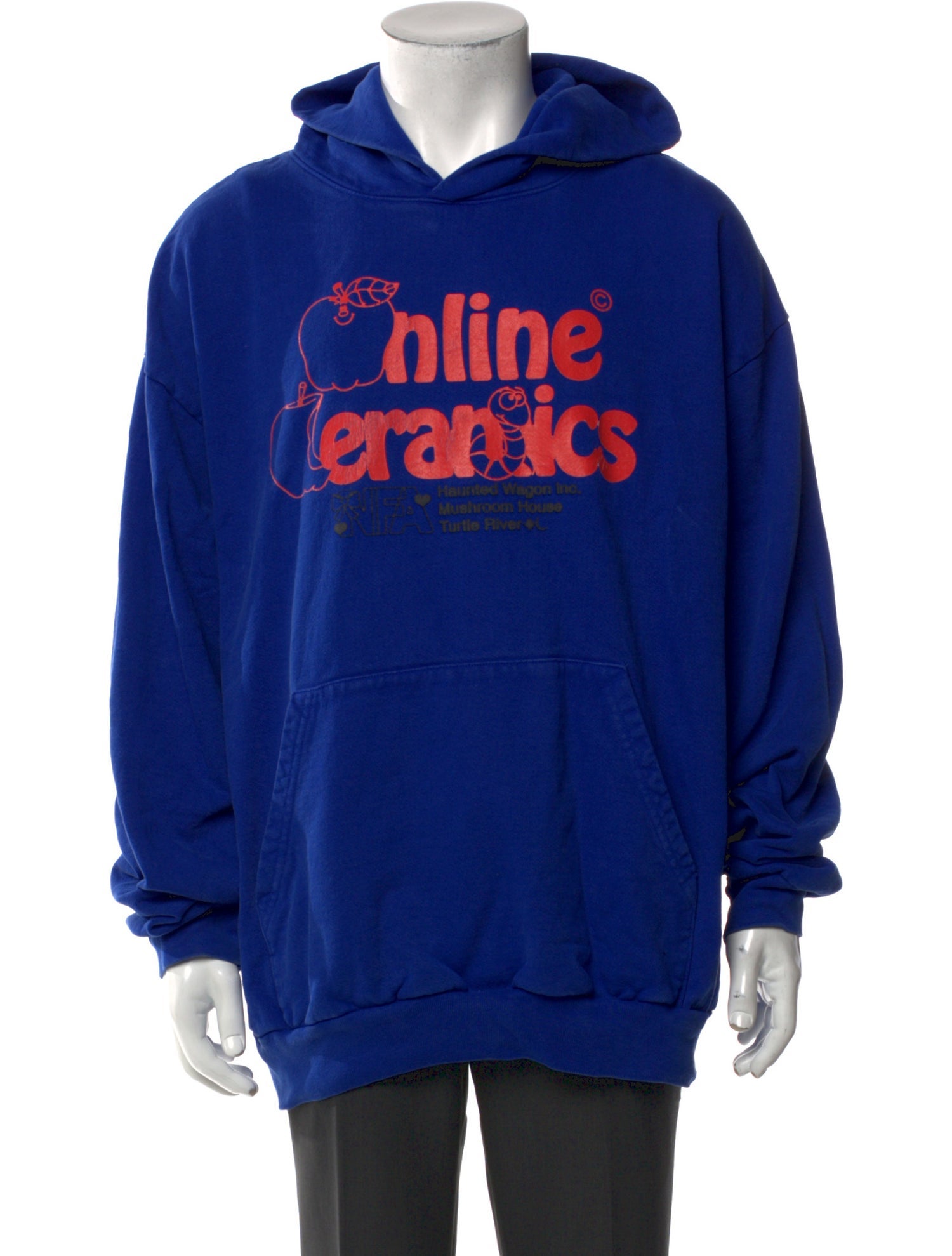 Online Ceramics Graphic Print Crew Neck Hoodie