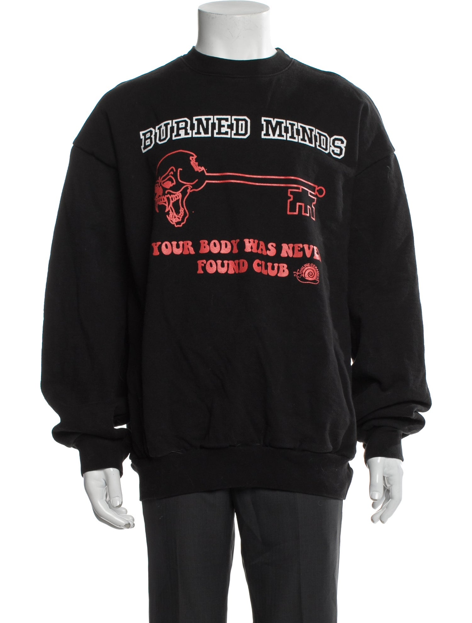 Online Ceramics Graphic Print Mock Neck Sweatshirt