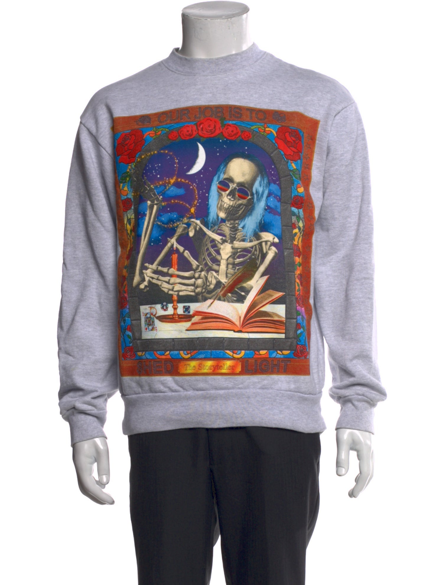 Online Ceramics Graphic Print Crew Neck Sweatshirt
