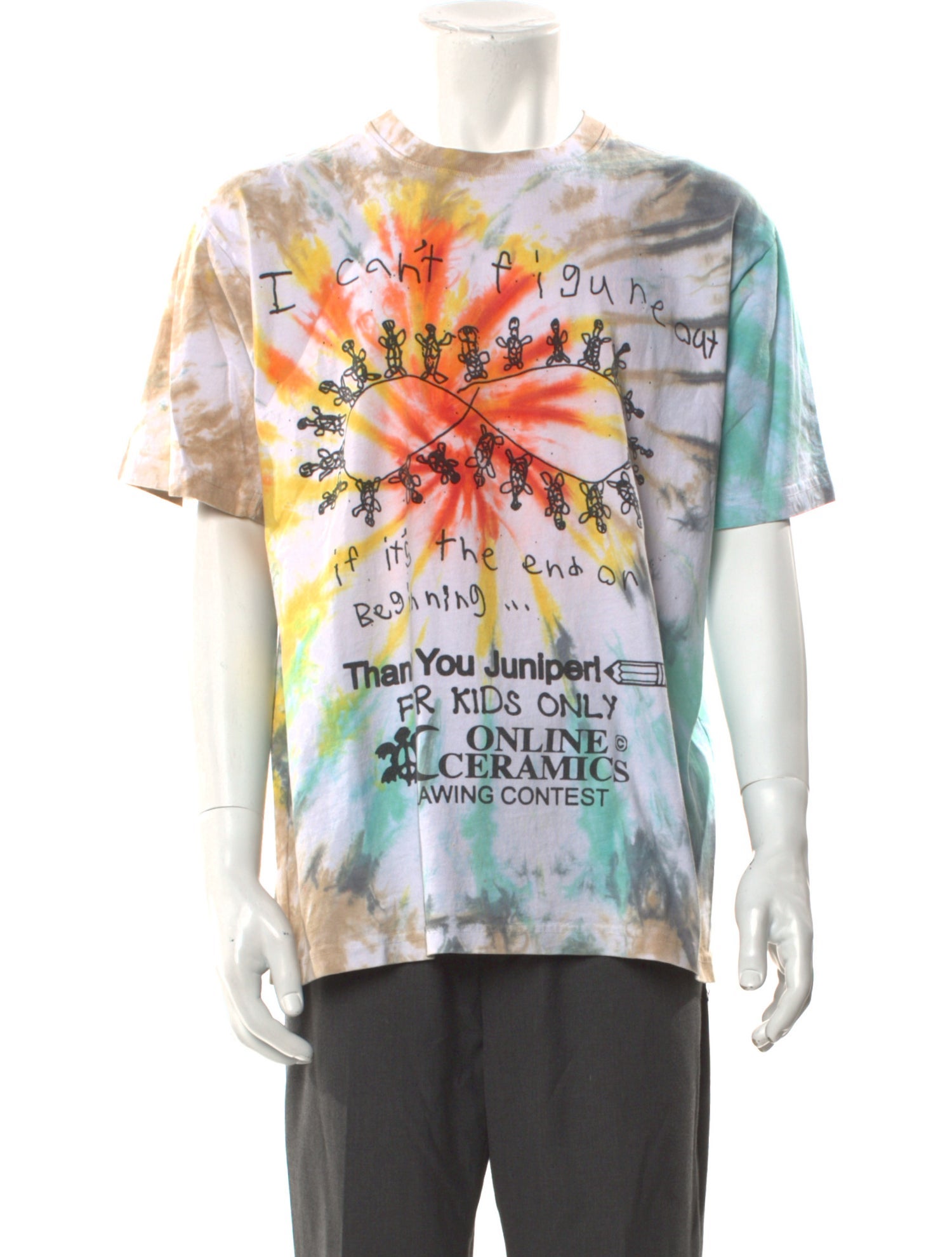 Online Ceramics Tie-Dye Print Crew Neck T-Shirt