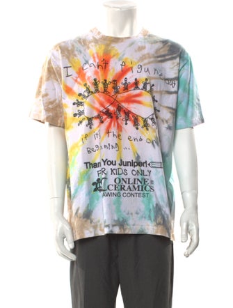 Online Ceramics Tie-Dye Print Crew Neck T-Shirt