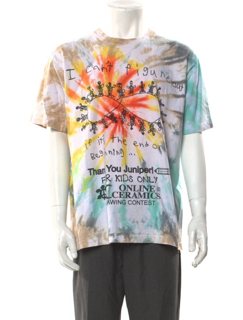 Online Ceramics Tie-Dye Print Crew Neck T-Shirt