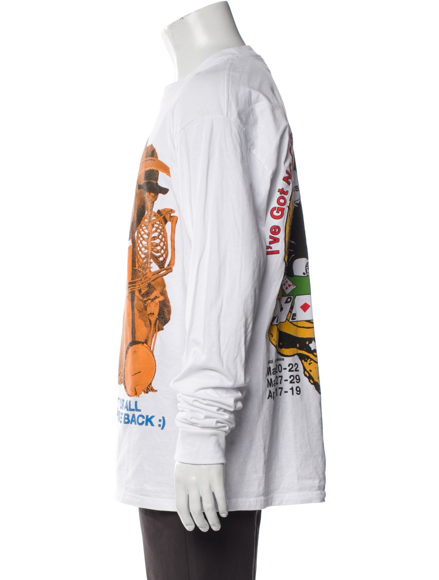 Online Ceramics Graphic Print Crew Neck Henley