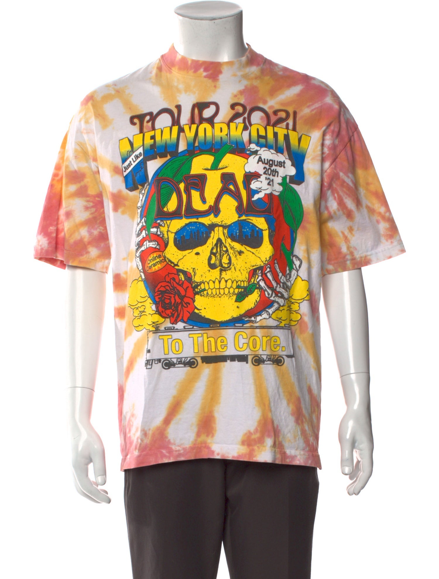 Online Ceramics Graphic Print Crew Neck T-Shirt