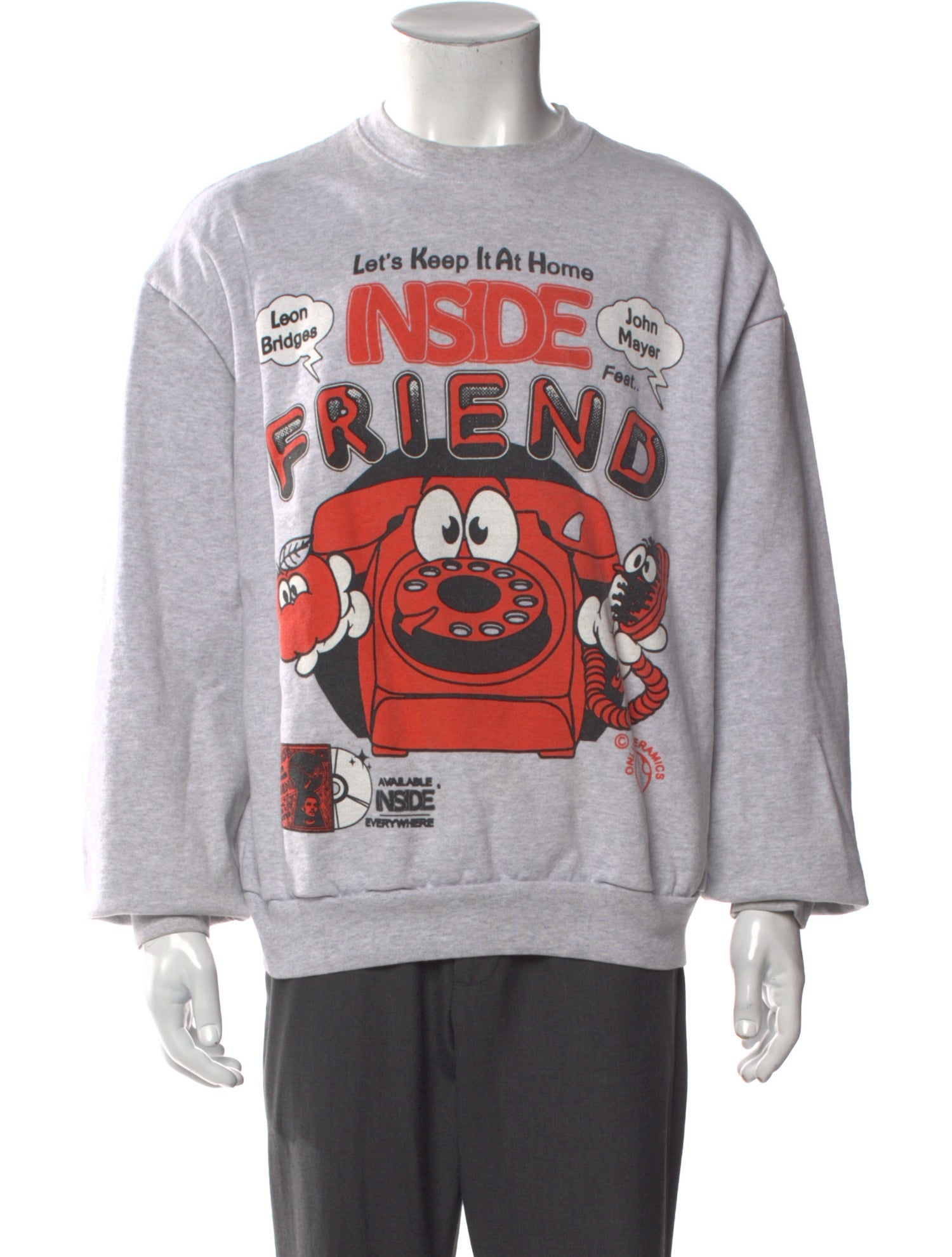 Online Ceramics Graphic Print Crew Neck Sweatshirt