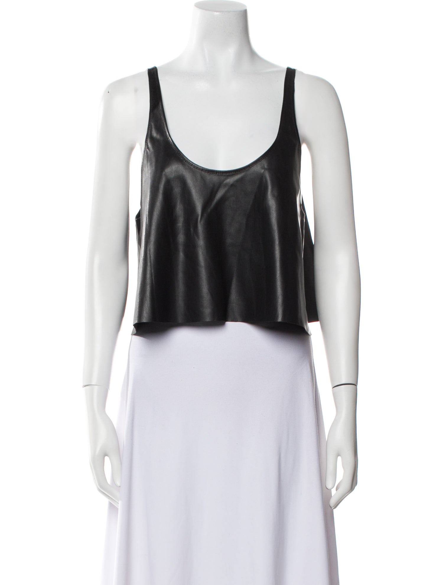 Olēnich Scoop Neck Sleeveless Crop Top