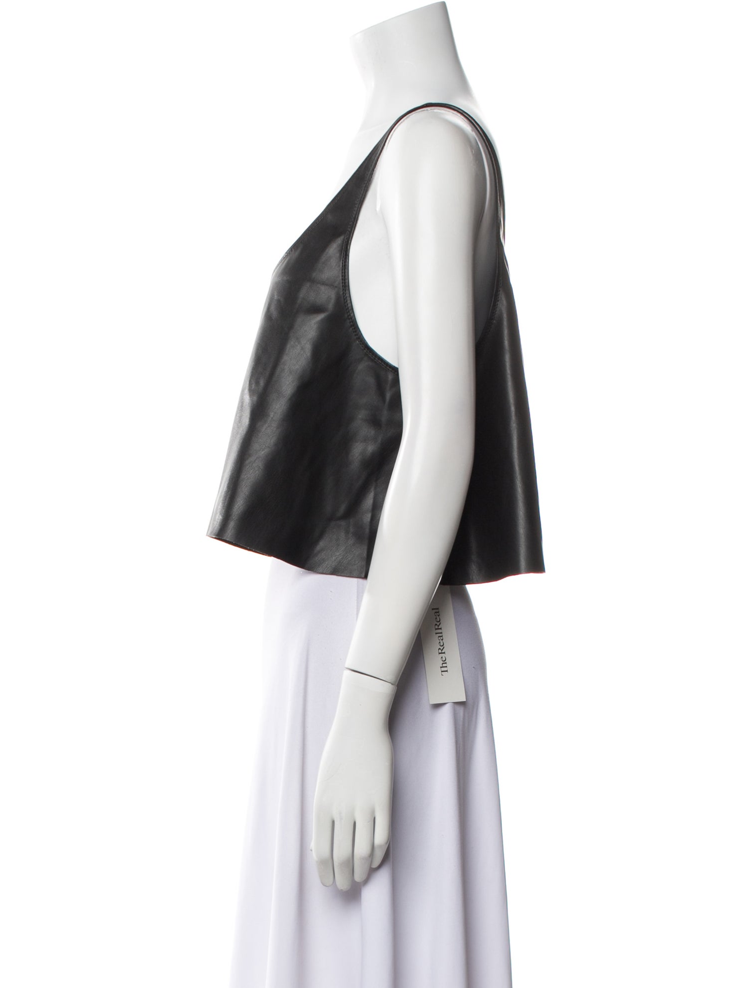 Olēnich Scoop Neck Sleeveless Crop Top