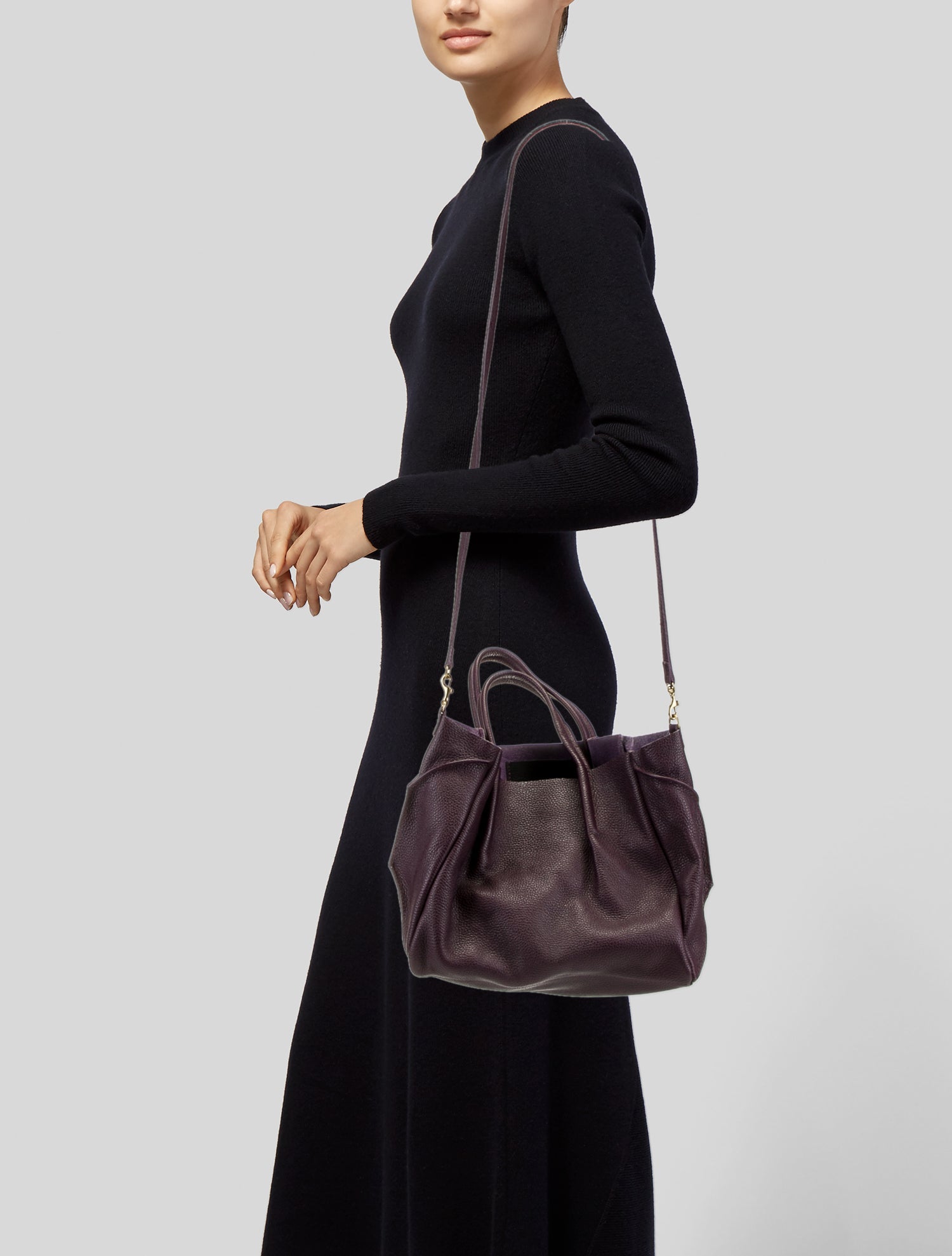 Oliveve Leather Messenger Bag