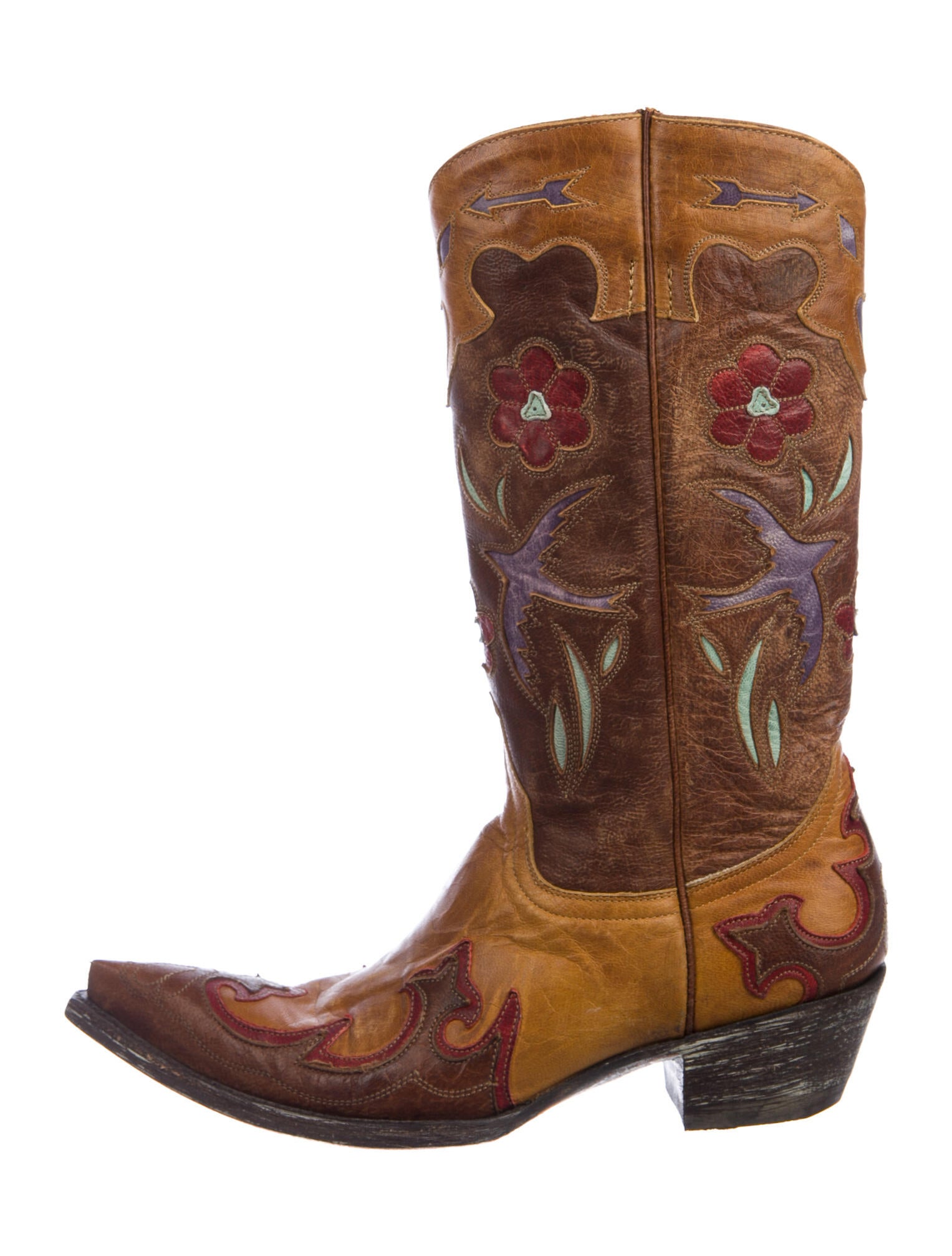 Old Gringo Leather Floral Print Western Boots Shoes WOLGR20569