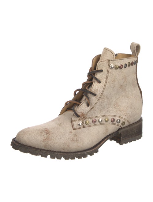Old Gringo Leather Studded Accents Combat Boots