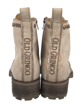 Old Gringo Leather Studded Accents Combat Boots