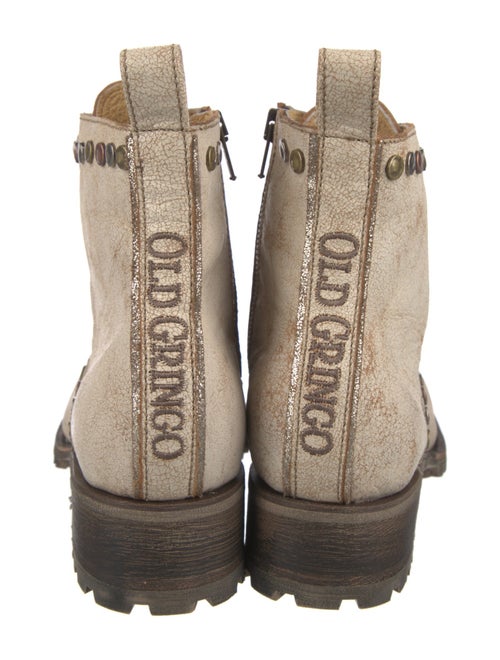 Old Gringo Leather Studded Accents Combat Boots