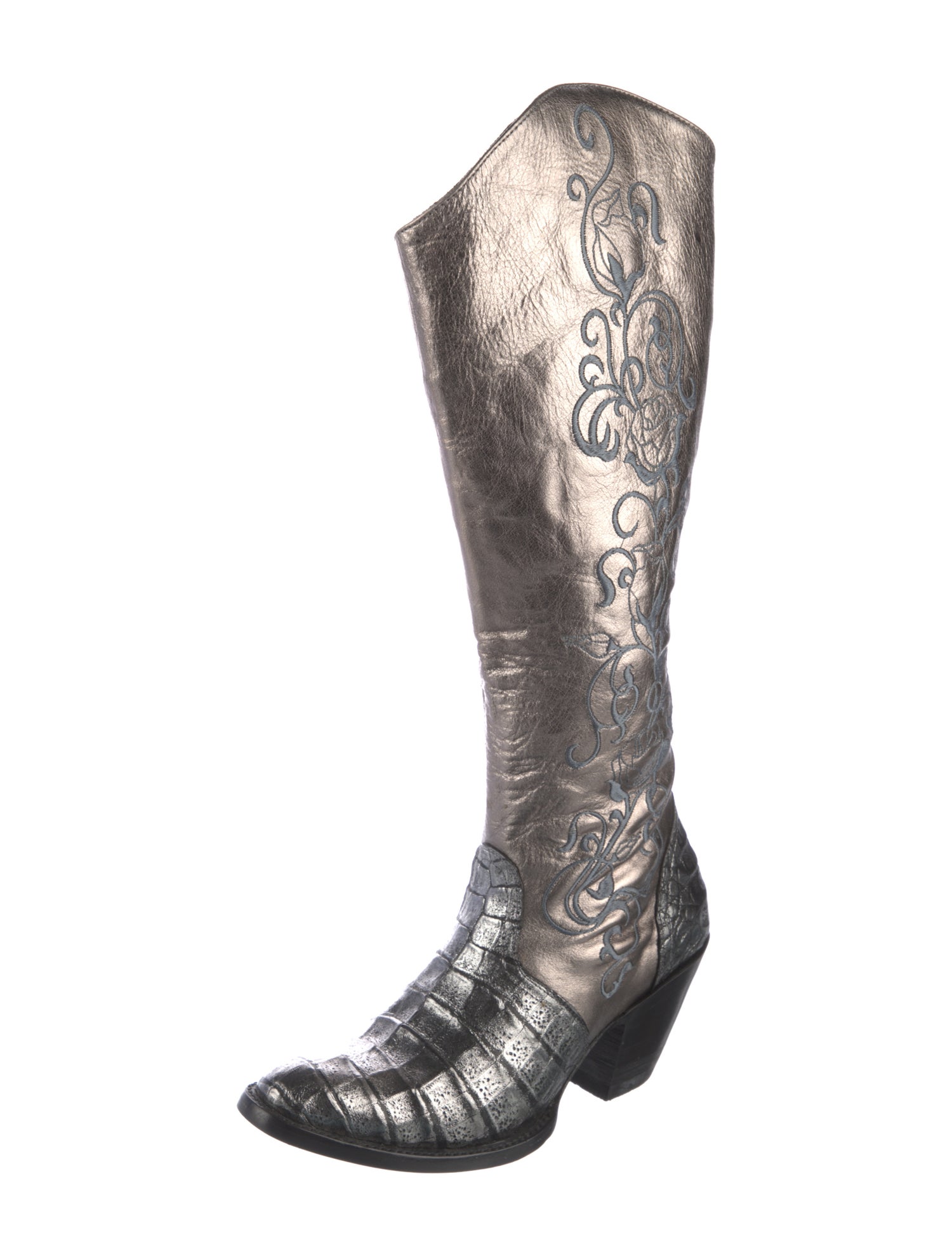 Old Gringo Patent Leather Graphic Print Western Boots