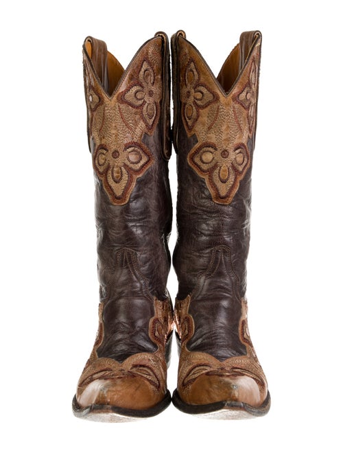 Old Gringo Leather Floral Print Western Boots