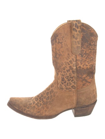 Old Gringo Suede Animal Print Western Boots