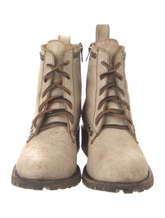 Old Gringo Leather Colorblock Pattern Combat Boots