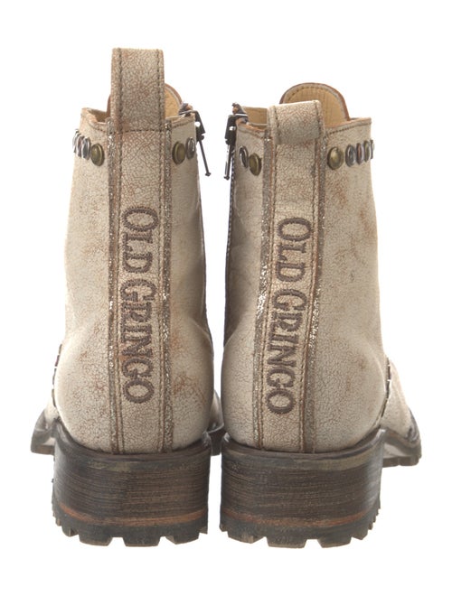 Old Gringo Leather Colorblock Pattern Combat Boots