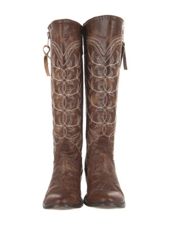 Old Gringo Leather Printed Riding Boots