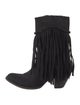Old Gringo Suede Fringe Trim Accent Western Boots