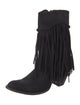 Old Gringo Suede Fringe Trim Accent Western Boots