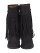 Old Gringo Suede Fringe Trim Accent Western Boots