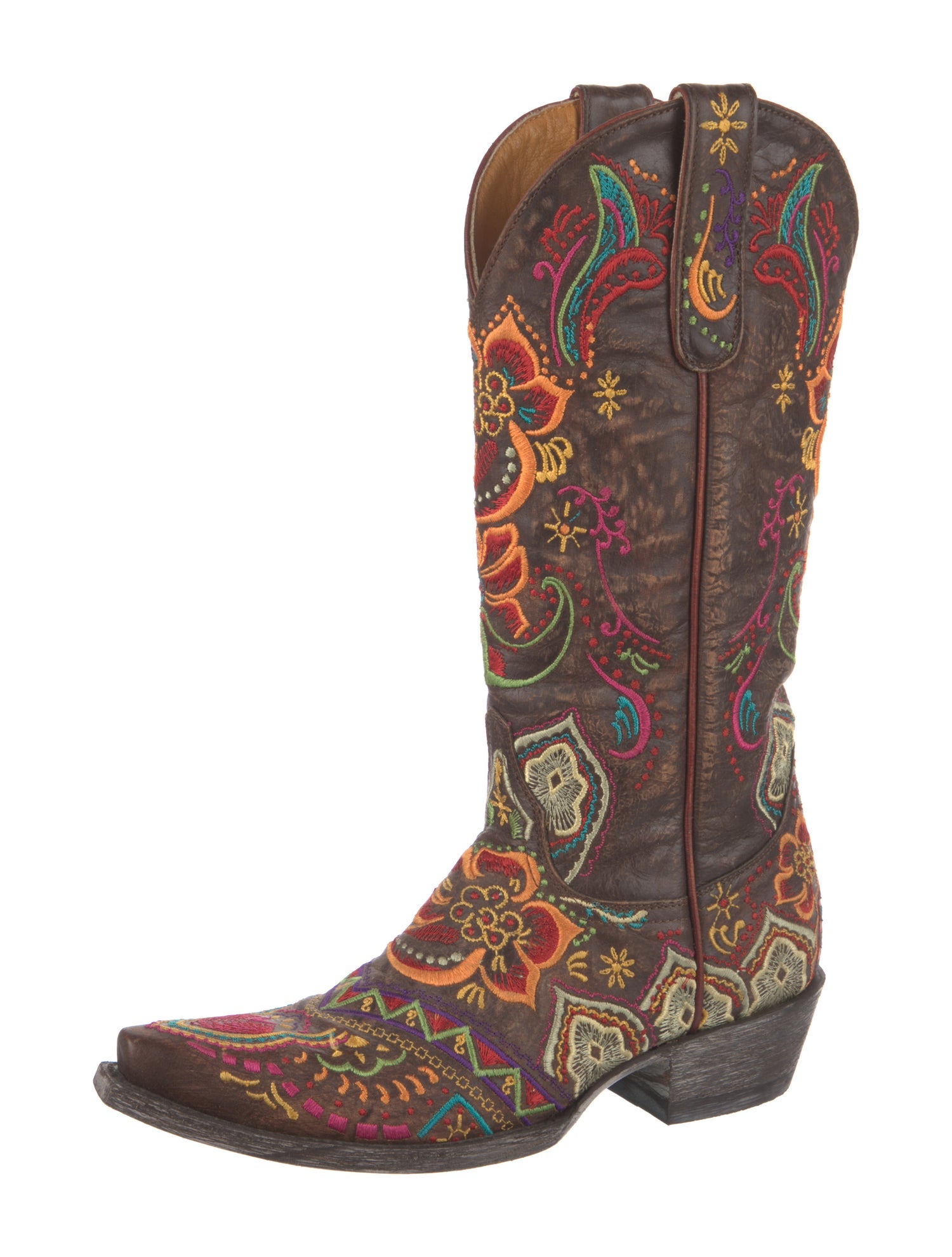 Old Gringo Leather Floral Print Western Boots