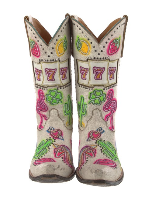 Old Gringo Leather Printed Moto Boots