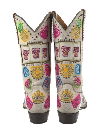 Old Gringo Leather Printed Moto Boots